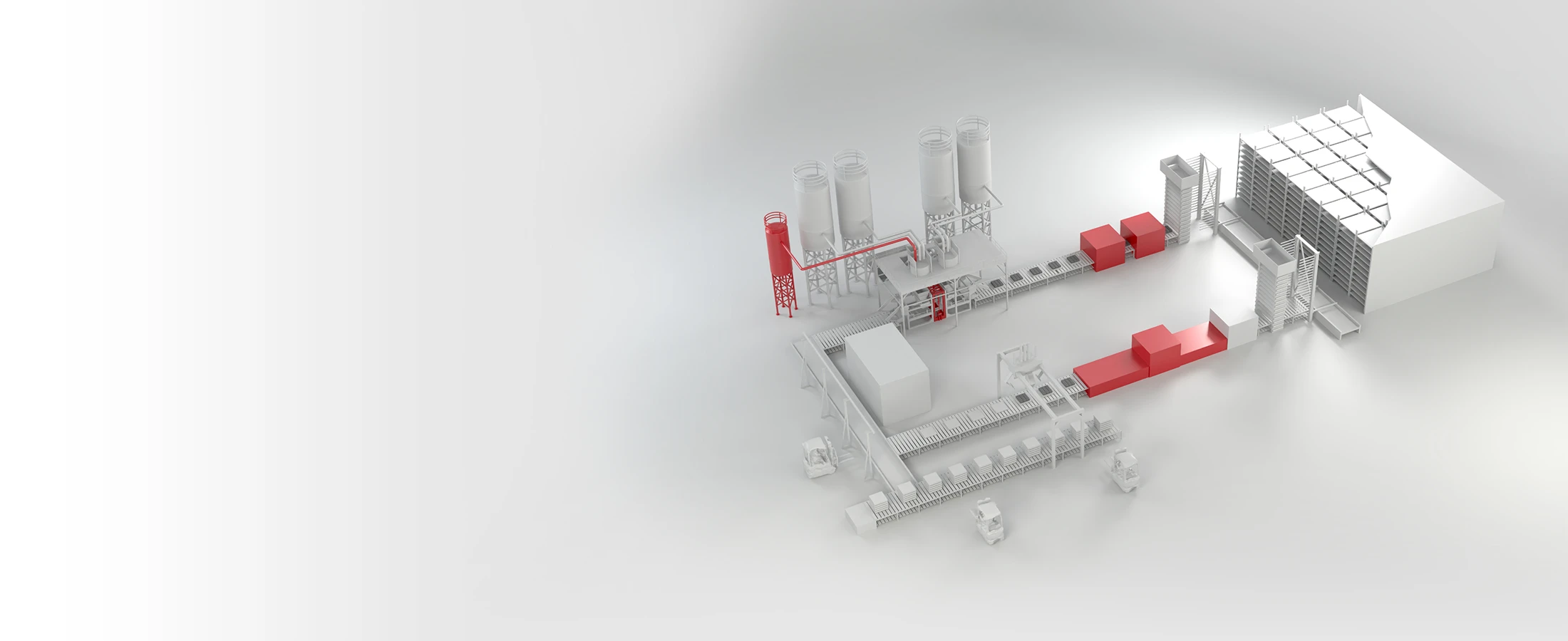 concrete block factory 3d graphic